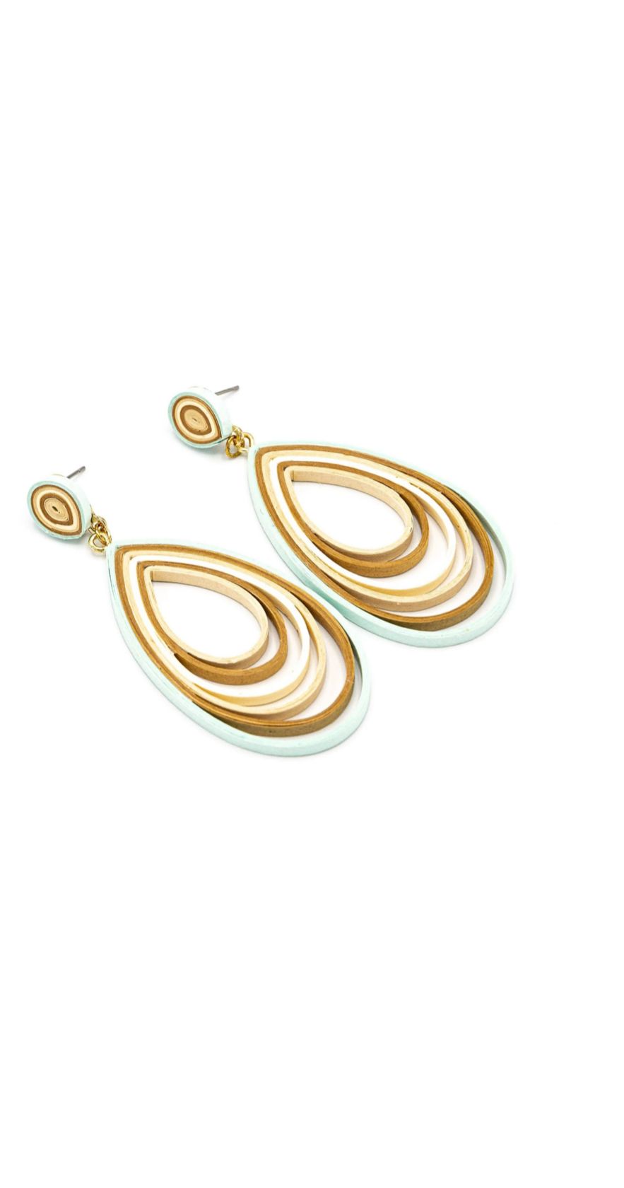 orecchini goccia in carta