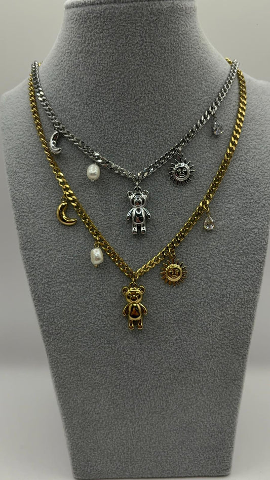 collana charms orsetto sole